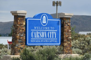 CARSON ŞEHRİ, NEVADA - 14 AUG: Carson City 'ye (Nevada Eyalet Başkenti) hoş geldiniz..