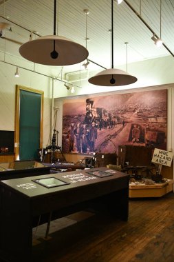 VIRGINIA CITY, NEVADA - 14 AUG: Virginia City, Nevada 'daki Dördüncü Bölge Okul Müzesi, 14 Ağustos 2023.