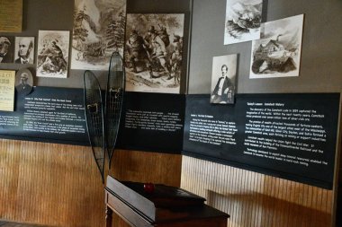 VIRGINIA CITY, NEVADA - 14 AUG: Virginia City, Nevada 'daki Dördüncü Bölge Okul Müzesi, 14 Ağustos 2023.