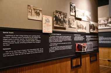 VIRGINIA CITY, NEVADA - 14 AUG: Virginia City, Nevada 'daki Dördüncü Bölge Okul Müzesi, 14 Ağustos 2023.