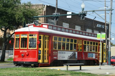 New Orleans, Louisiana 'daki Kanal Tramvayı, 26 Kasım 2023' te görüldüğü gibi..