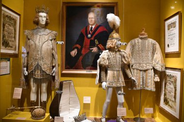 New Orleans 'taki Louisiana Eyalet Müzesi' nin bir parçası olan Presbytere 'deki Mardi Gras Sergisi, 22 Kasım 2023.