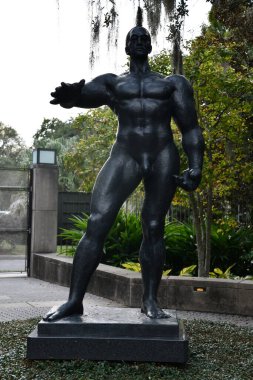 NEW ORLEANS, LA - 22 Kasım 2023 'te New Orleans Sanat Müzesi' nde Sydney & Walda Besthoff Heykel Bahçesi.