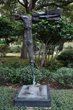 NEW ORLEANS, LA - 22 Kasım 2023 'te New Orleans Sanat Müzesi' nde Sydney & Walda Besthoff Heykel Bahçesi.