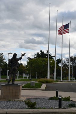 GARDEN CITY, NY - 8 Ekim 2023 'te görüldüğü üzere, ABD' nin New York kentindeki Garden City 'deki Beşik Havacılık Müzesi.