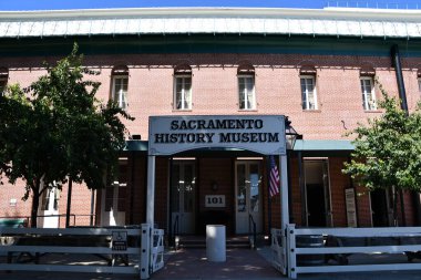 OLD SACRAMENTO CA - 12 AUG: Sacramento Tarih Müzesi, 12 Ağustos 2023.