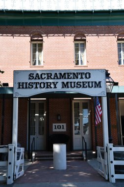 OLD SACRAMENTO CA - 12 AUG: Sacramento Tarih Müzesi, 12 Ağustos 2023.