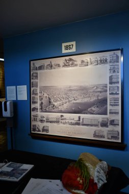 OLD SACRAMENTO CA - 12 AUG: Sacramento Tarih Müzesi, 12 Ağustos 2023.