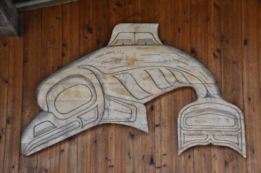 ICY STRAIT, ALASKA - 24 AUG: Alaska, ABD 'deki Icy Strait Point kasabası, 24 Ağustos 2023.