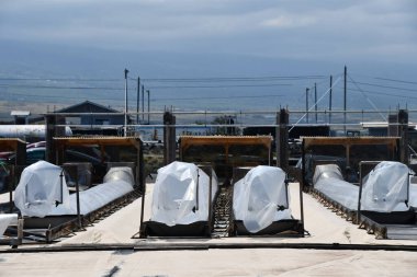 KAILUA KONA HI - 12 AUG: Kailua Kona 'da Kona Tuz Çiftliği Turu, Hawaii, ABD' de 12 Ağustos 2023 'te görüldüğü gibi.