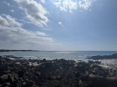 Hawaii 'deki Büyük Ada' da Kaupulehu 'daki Kikaua Point Sahil Parkı