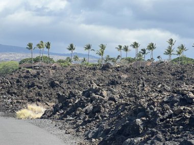 Hawaii 'deki Büyük Ada' da Kaupulehu 'daki Kikaua Point Sahil Parkı