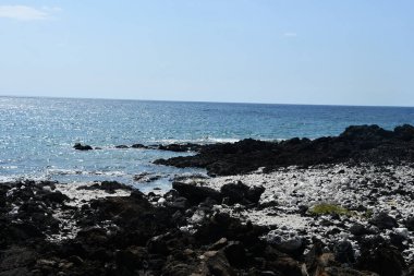 Hawaii 'deki Büyük Ada' da Kaupulehu 'daki Kikaua Point Sahil Parkı