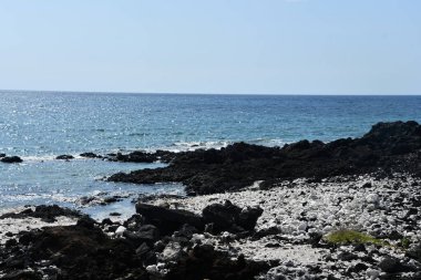 Hawaii 'deki Büyük Ada' da Kaupulehu 'daki Kikaua Point Sahil Parkı