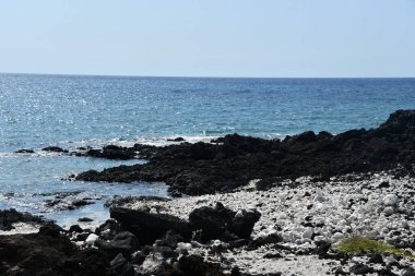 Hawaii 'deki Büyük Ada' da Kaupulehu 'daki Kikaua Point Sahil Parkı