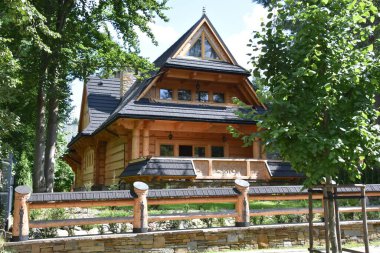 ZAKOPANE, POLAND - 15 Ağustos 2019 'da Polonya' nın Zakopane kasabasında görüldüğü gibi.