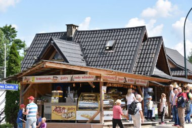 ZAKOPANE, POLAND - 15 Ağustos 2019 'da Polonya' nın Zakopane kasabasında görüldüğü gibi.