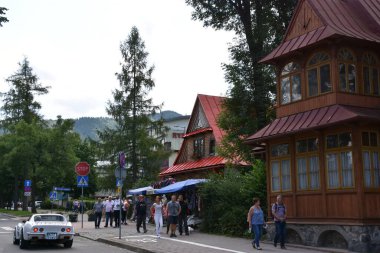 ZAKOPANE, POLAND - 15 Ağustos 2019 'da Polonya' nın Zakopane kasabasında görüldüğü gibi.