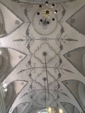 PRAG, CZECH Cumhuriyet - 7 Temmuz 2022 'de Çek Cumhuriyeti' nin Prag kentinde görülen Klausen Sinagogu.