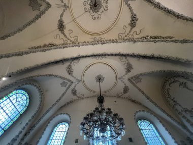 PRAG, CZECH Cumhuriyet - 7 Temmuz 2022 'de Çek Cumhuriyeti' nin Prag kentinde görülen Klausen Sinagogu.