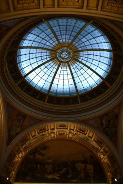 PRAG, CZECH Cumhuriyet - 7 Temmuz 2022 'de Çek Cumhuriyeti Prag' daki Ulusal Müze.