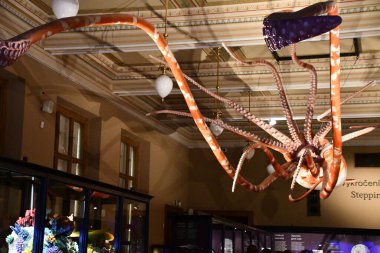 PRAG, CZECH Cumhuriyet - 7 Temmuz 2022 'de Çek Cumhuriyeti Prag' daki Ulusal Müze.