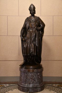 PRAG, CZECH Cumhuriyet - 7 Temmuz 2022 'de Çek Cumhuriyeti Prag' daki Ulusal Müze.