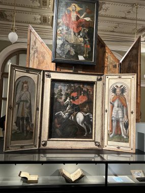 PRAG, CZECH Cumhuriyet - 7 Temmuz 2022 'de Çek Cumhuriyeti Prag' daki Ulusal Müze.