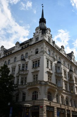 PRAG, CZECH CUBLIC - 8 Temmuz 2022 'de Çek Cumhuriyeti Prag' da Yahudi Mahallesi.