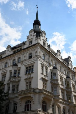 PRAG, CZECH CUBLIC - 8 Temmuz 2022 'de Çek Cumhuriyeti Prag' da Yahudi Mahallesi.