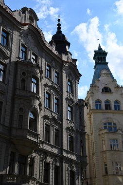 PRAG, CZECH CUBLIC - 8 Temmuz 2022 'de Çek Cumhuriyeti Prag' da Yahudi Mahallesi.