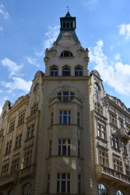 PRAG, CZECH CUBLIC - 8 Temmuz 2022 'de Çek Cumhuriyeti Prag' da Yahudi Mahallesi.