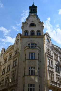 PRAG, CZECH CUBLIC - 8 Temmuz 2022 'de Çek Cumhuriyeti Prag' da Yahudi Mahallesi.