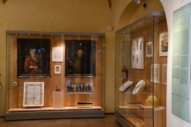 PRAG, CZECH Cumhuriyet - 8 Temmuz 2022 'de Çek Cumhuriyeti' nin Prag kentinde Maisel Sinagogu.