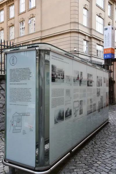 PRAG, CZECH REPUBLIC - 8 Temmuz 2022 'de Çek Cumhuriyeti' nin Prag kentindeki Pinkas Sinagogu 'ndaki Yahudi Soykırımı Anıtı.