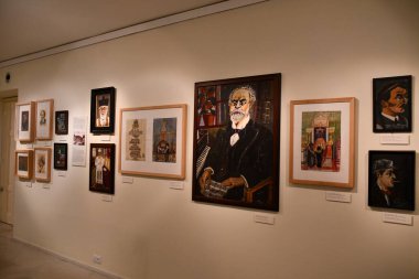 PRAG, CZECH REPUBLIC - 8 Temmuz 2022 'de Çek Cumhuriyeti Prag' daki Robert Guttmann Galerisi.