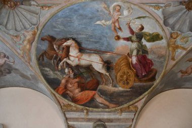 PRAG, CZECH REPUBLIC - 6 Temmuz 2022 'de Çek Cumhuriyeti' nin Prag kentindeki Troja Sarayı 'ndaki Şehir Galerisi.