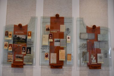 PRAG, CZECH CUBLIC - 8 Temmuz 2022 'de Çek Cumhuriyeti Prag' daki Bedrich Smetana Müzesi.