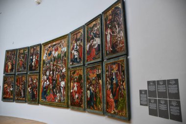 PRAG, CZECH REPUBLIC - 8 Temmuz 2022 'de Çek Cumhuriyeti Prag Ulusal Galerisi' ndeki Sternberg Sarayı.