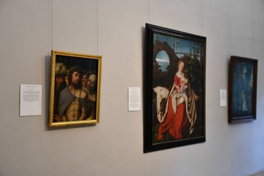 PRAG, CZECH REPUBLIC - 8 Temmuz 2022 'de Çek Cumhuriyeti Prag Ulusal Galerisi' ndeki Sternberg Sarayı.