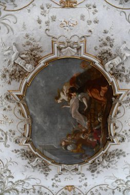 PRAG, CZECH REPUBLIC - 8 Temmuz 2022 'de Çek Cumhuriyeti Prag Ulusal Galerisi' ndeki Sternberg Sarayı.