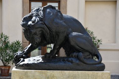 PRAG, CZECH REPUBLIC - 8 Temmuz 2022 'de Çek Cumhuriyeti Prag Ulusal Galerisi' ndeki Sternberg Sarayı.