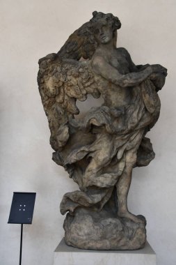 PRAG, CZECH REPUBLIC - 8 Temmuz 2022 'de Çek Cumhuriyeti' nin Prag kentindeki Ulusal Galeri binalarının bir parçası olan Schwarzenberg Sarayı 'ndaki Eski Master Galerisi.