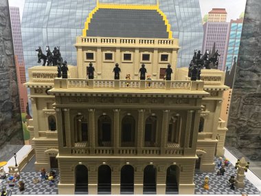 PRAG, CZECH CUBLIC - 9 Temmuz 2022 'de Çek Cumhuriyeti Prag' daki Lego Müzesi.