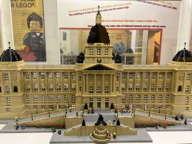 PRAG, CZECH CUBLIC - 9 Temmuz 2022 'de Çek Cumhuriyeti Prag' daki Lego Müzesi.