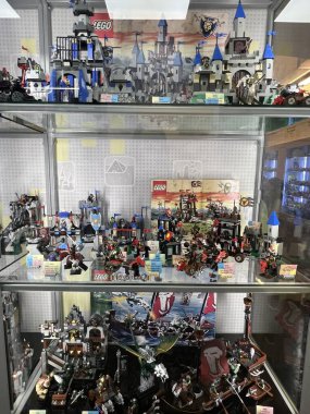PRAG, CZECH CUBLIC - 9 Temmuz 2022 'de Çek Cumhuriyeti Prag' daki Lego Müzesi.
