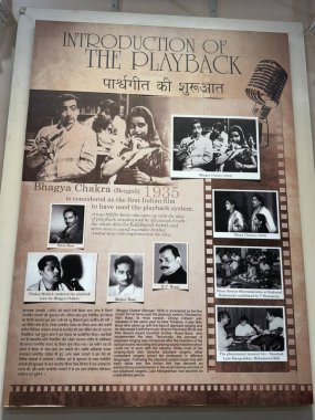 MUMBAI, INDIA - 21 Şubat 2024 'te Hindistan' ın Mumbai kentindeki Hint Sineması Ulusal Müzesi 'nde görülen SIlent Era sergisi.