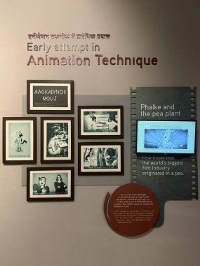 MUMBAI, INDIA - 21 Şubat: Teknoloji, Yaratıcılık ve Hint Sineması 21 Şubat 2024 'te Hindistan' ın Mumbai kentindeki Hint Sineması Ulusal Müzesi 'nde sergilenmektedir..