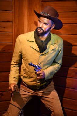 10 Temmuz 2023 'te Branson, Missouri' deki Hollywood Balmumu Müzesi 'nde Jamie Foxx balmumu heykeli görüldü..