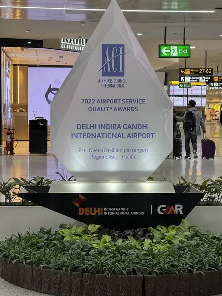 stock image DELHI, INDIA - FEB 19: Indira Gandhi International Airport in Delhi, India, as seen on Feb 19, 2024.